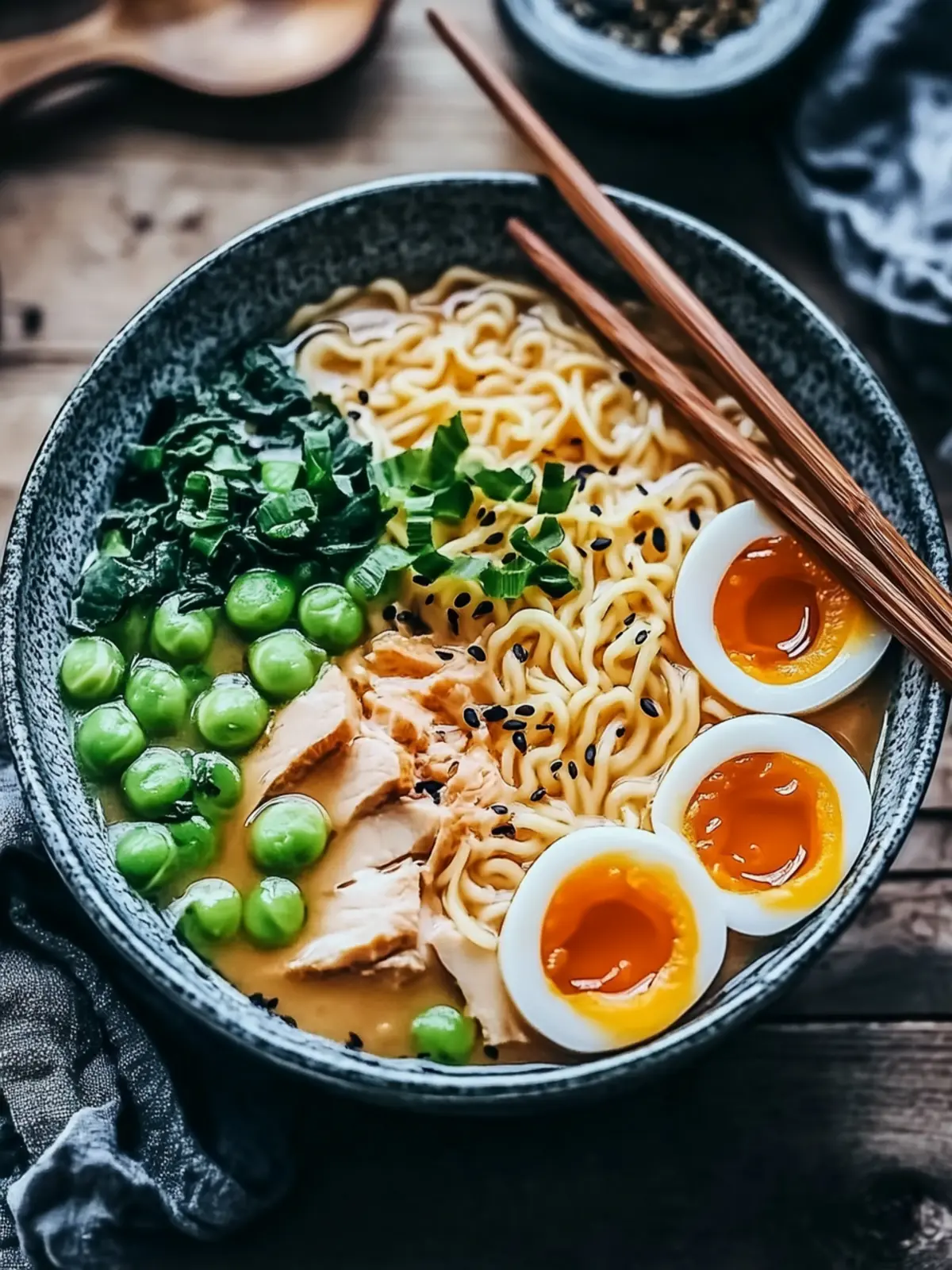 Hausgemachte Hähnchenramen