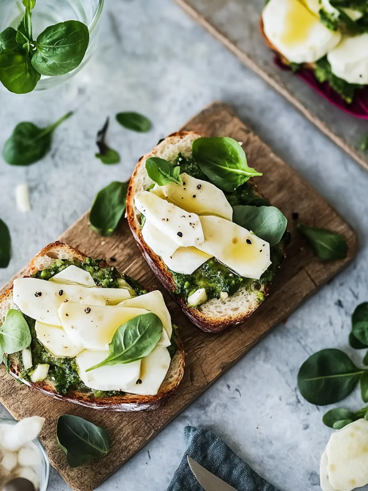 Gerösteter Kohlrabi auf knusprigem Brot