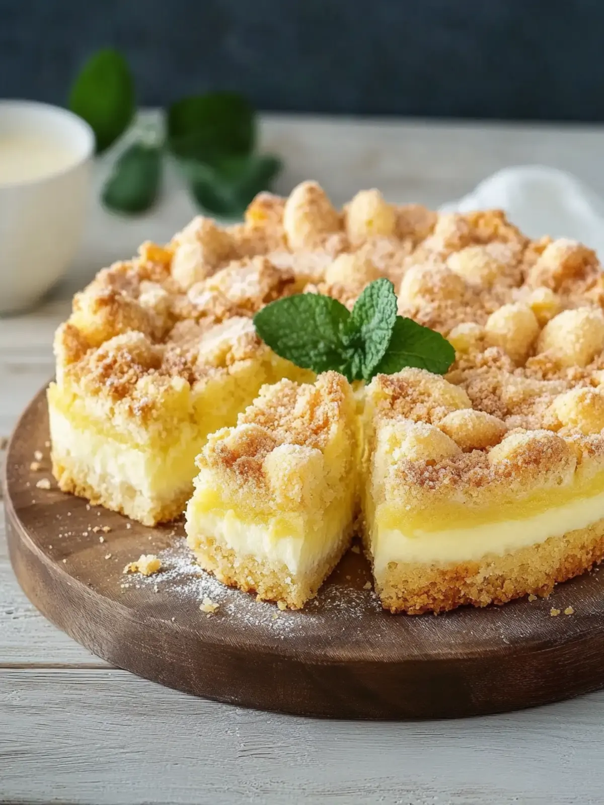 Puddingkuchen mit Streuseln