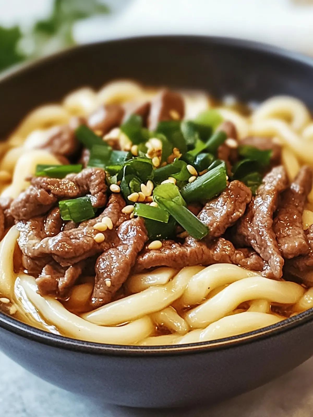 Rindfleisch-Pfeffer-Udon
