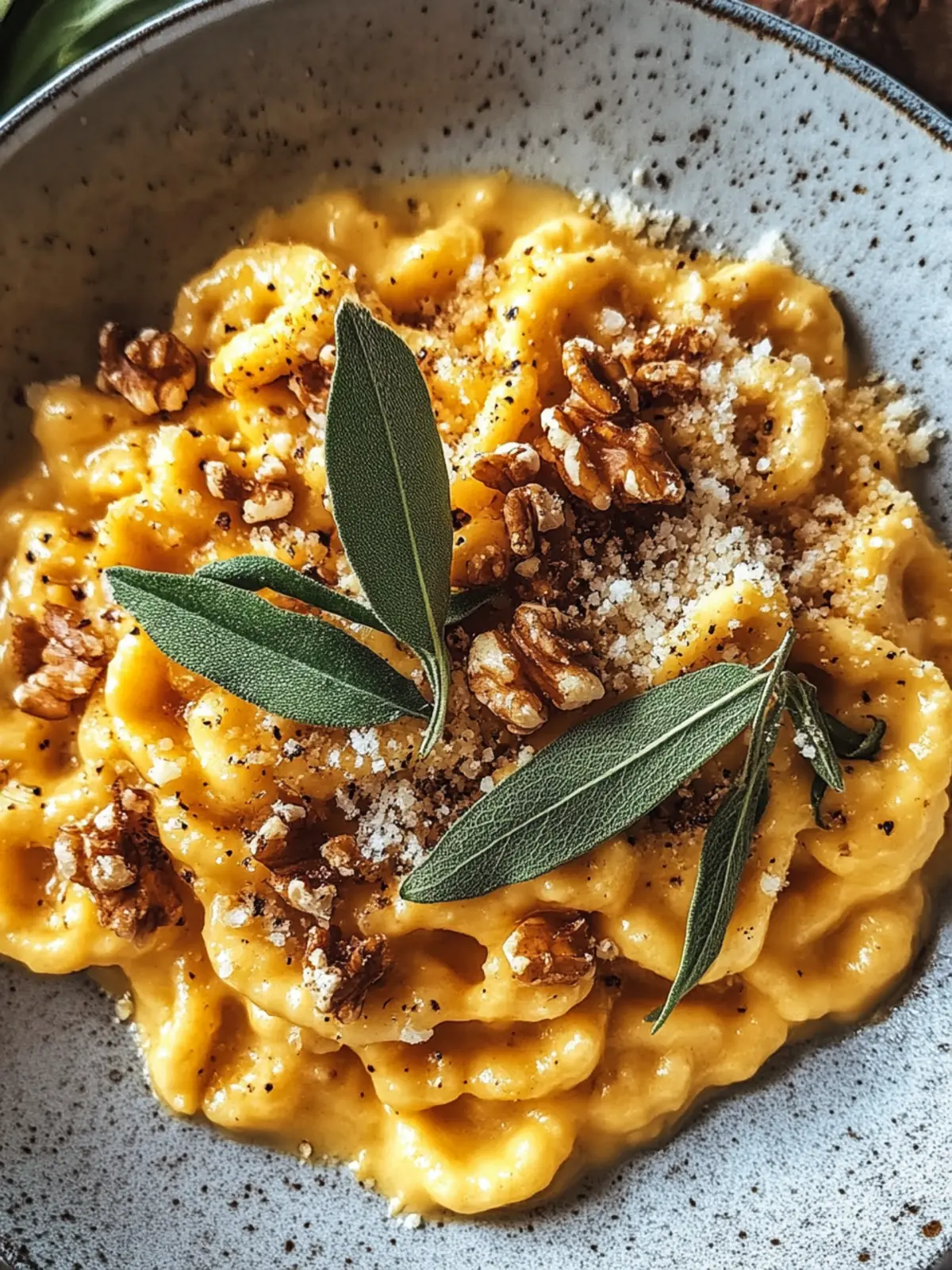 Kürbis-Spätzle mit Walnuss und Salbei selbstgemacht