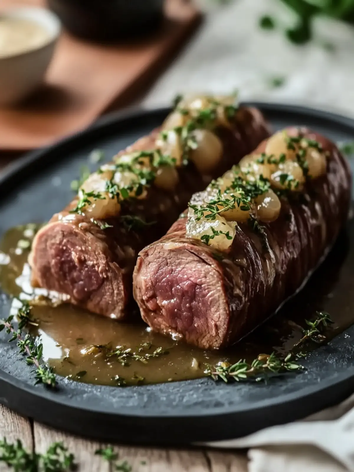 Rinderrouladen mit Senf und Gewürzgurken