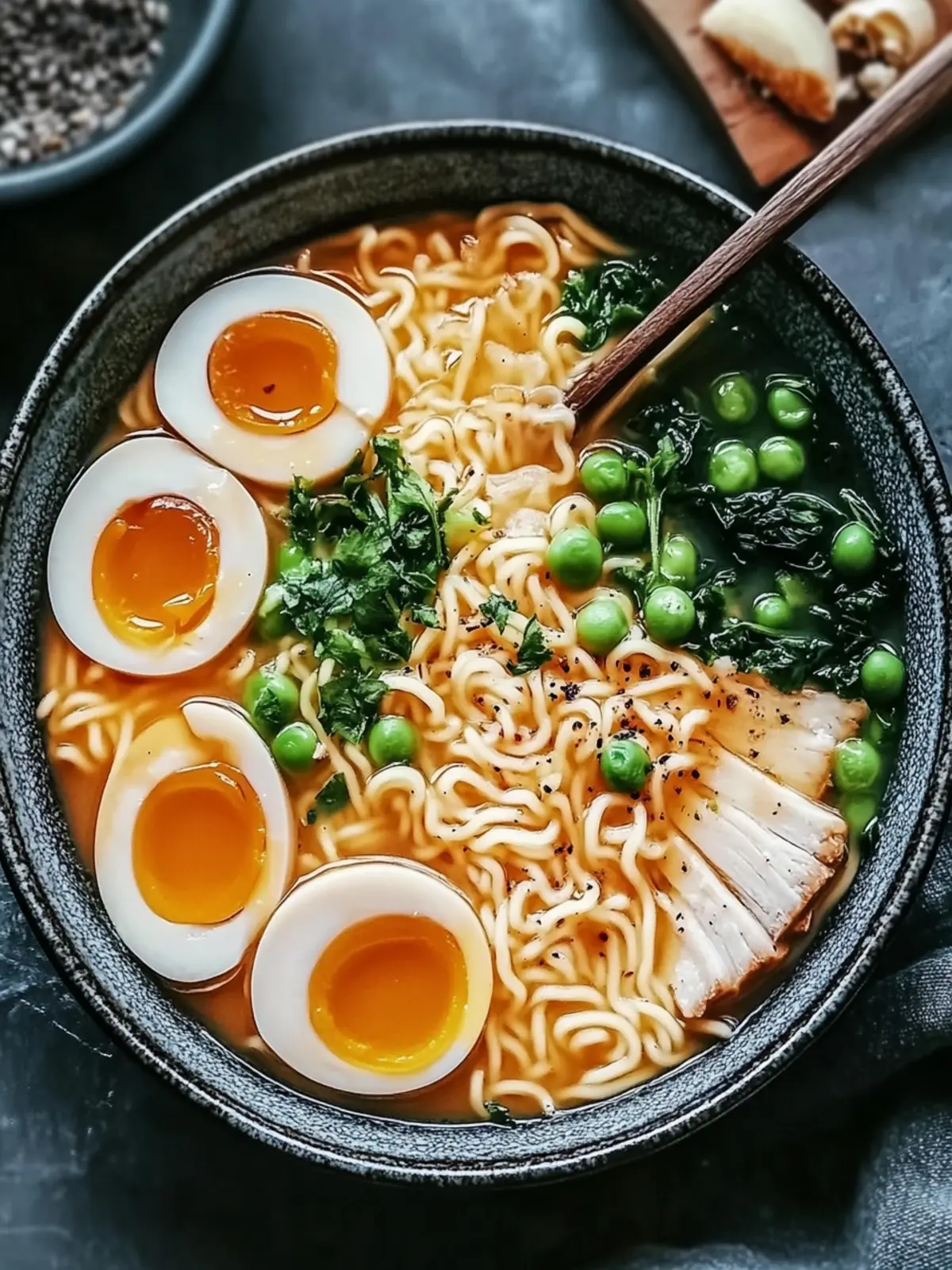 Hausgemachte Hähnchenramen