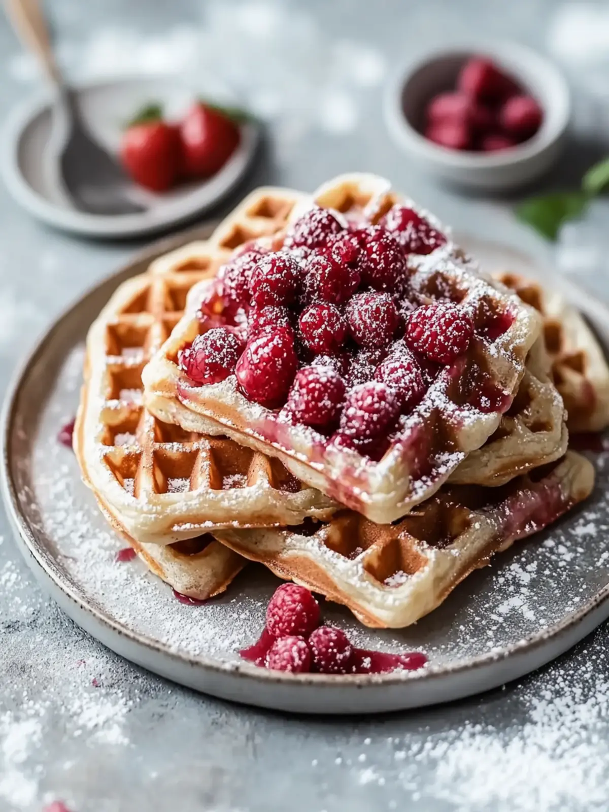 Rotvelours Marmorwaffeln