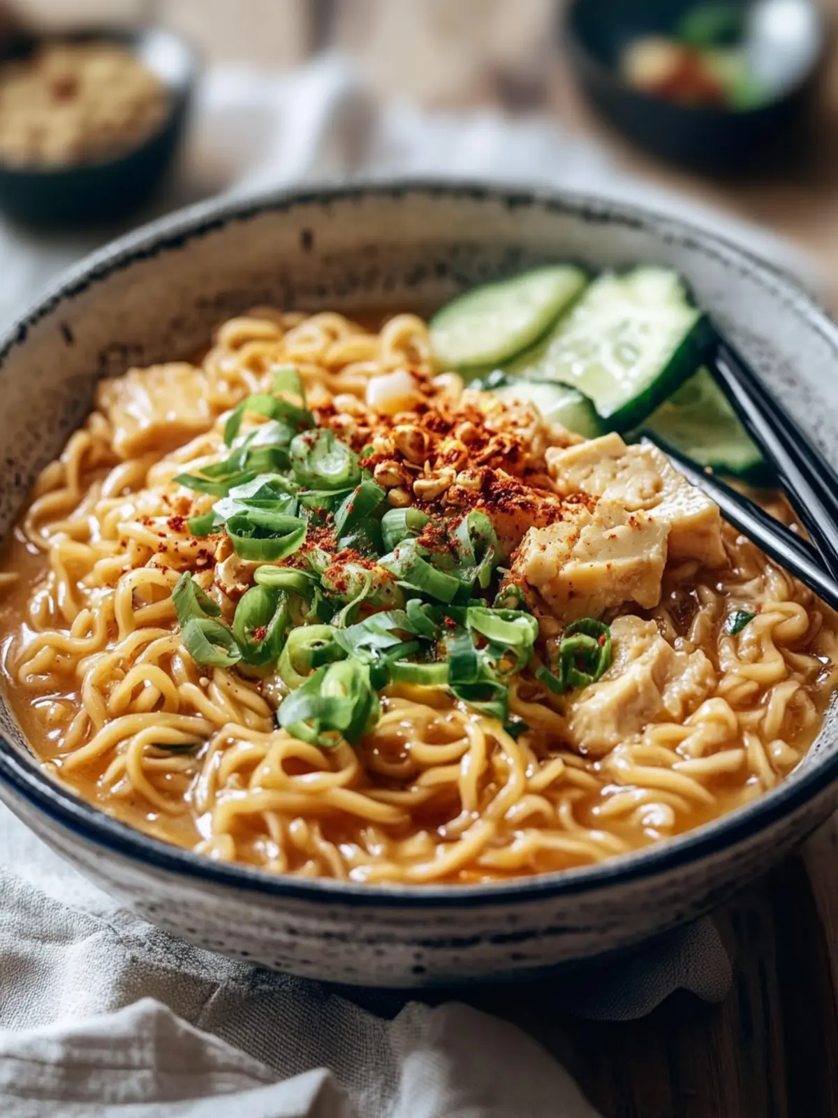 Erdnussbutter würzige Ramen