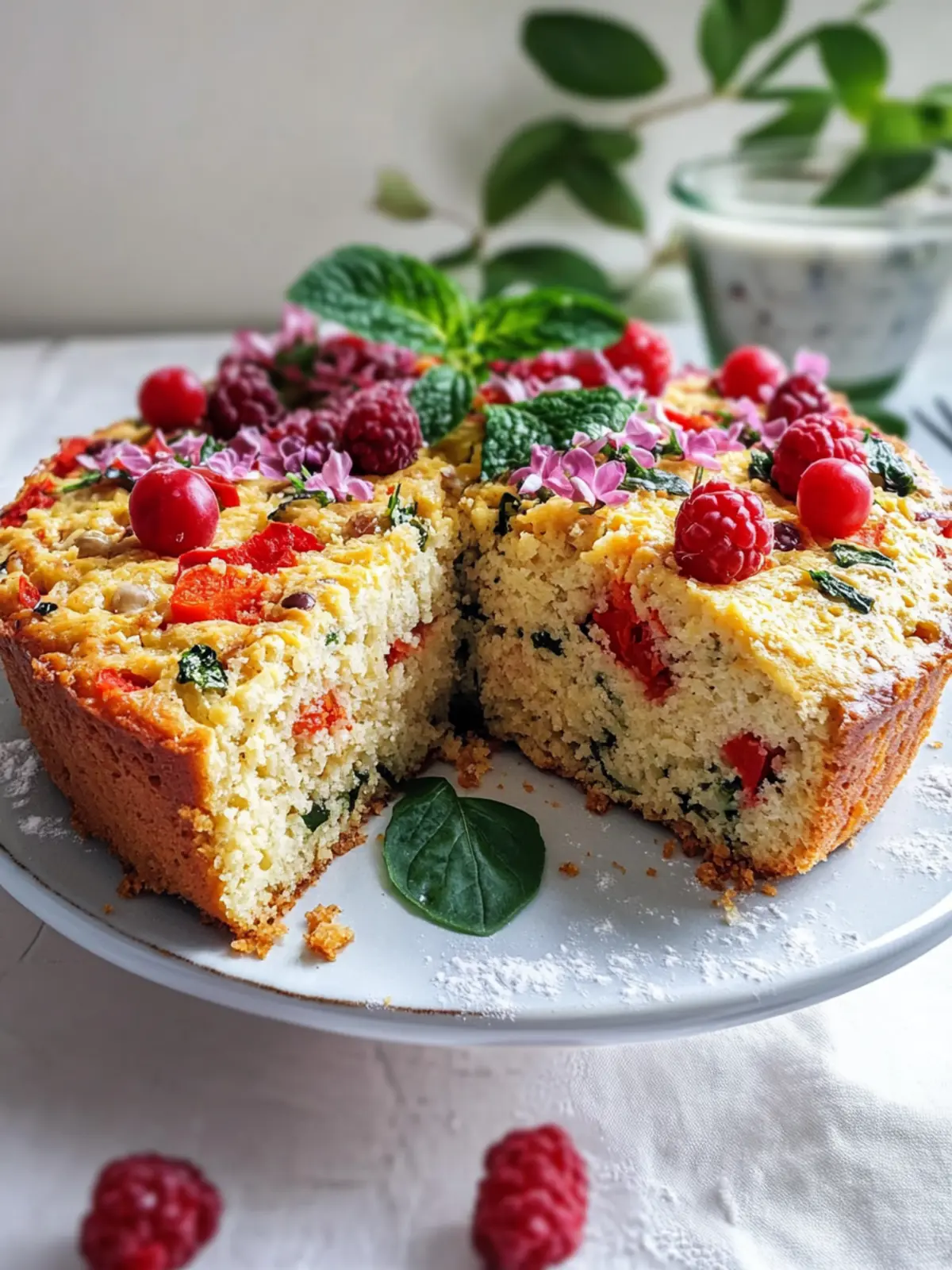 Veganer Gemüsekuchen mit Kichererbsenmehl
