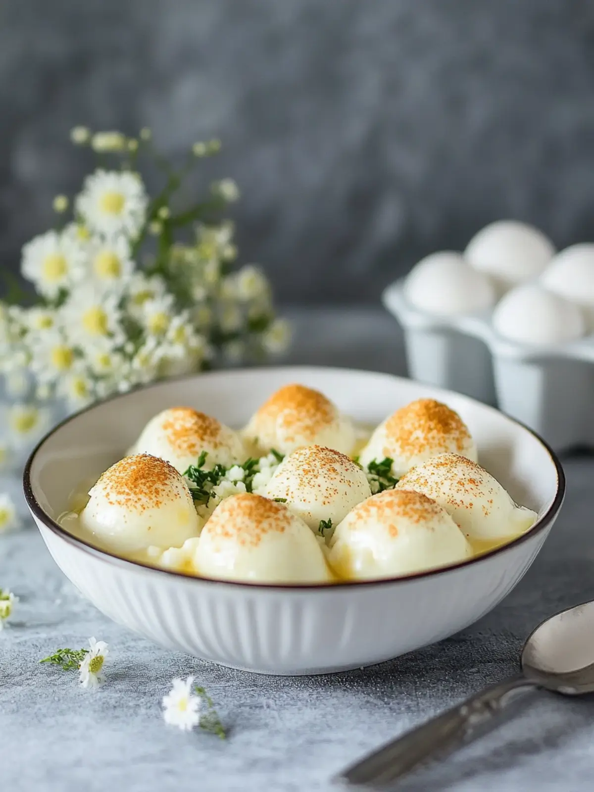 Eier mit Ziegenfrischkäse