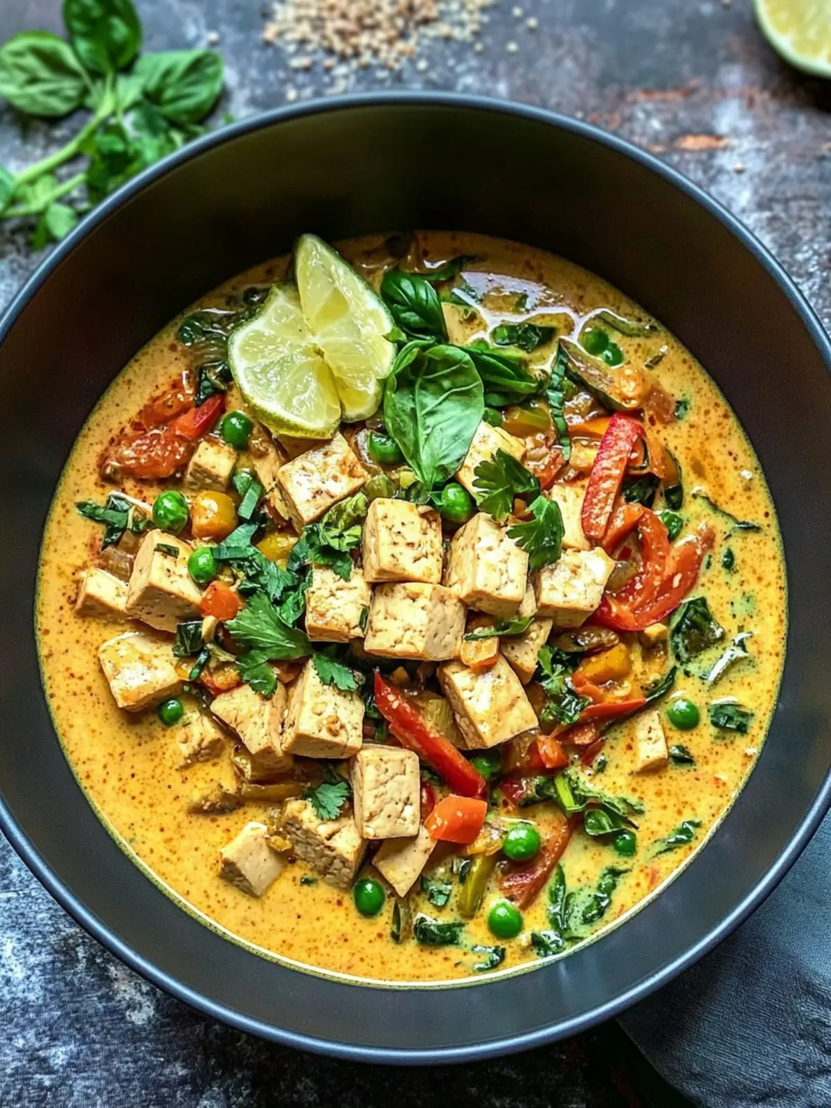 Tofu-Curry mit frischem Gemüse
