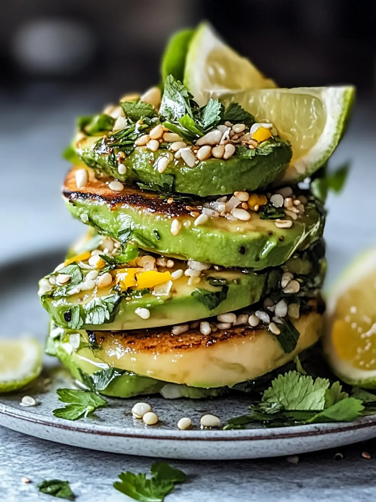 Honig Limetten Hähnchen Avocado Stack