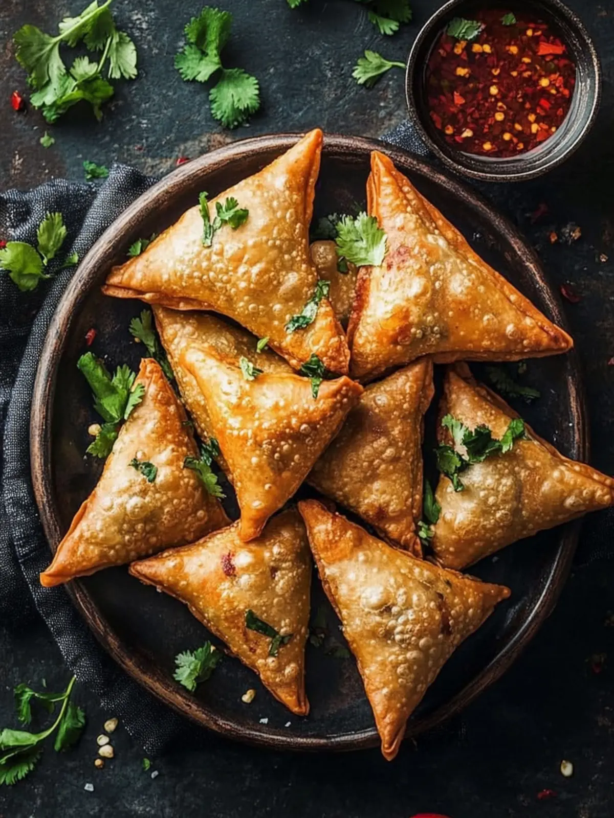 Würzige vegane Samosas