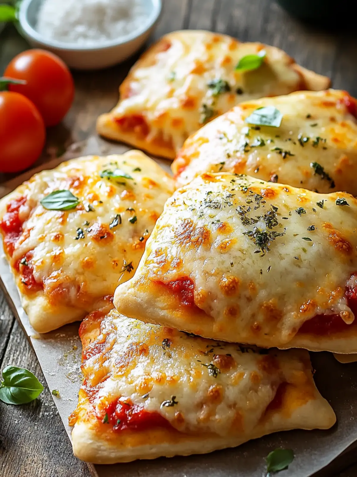 Käse Pizzataschen