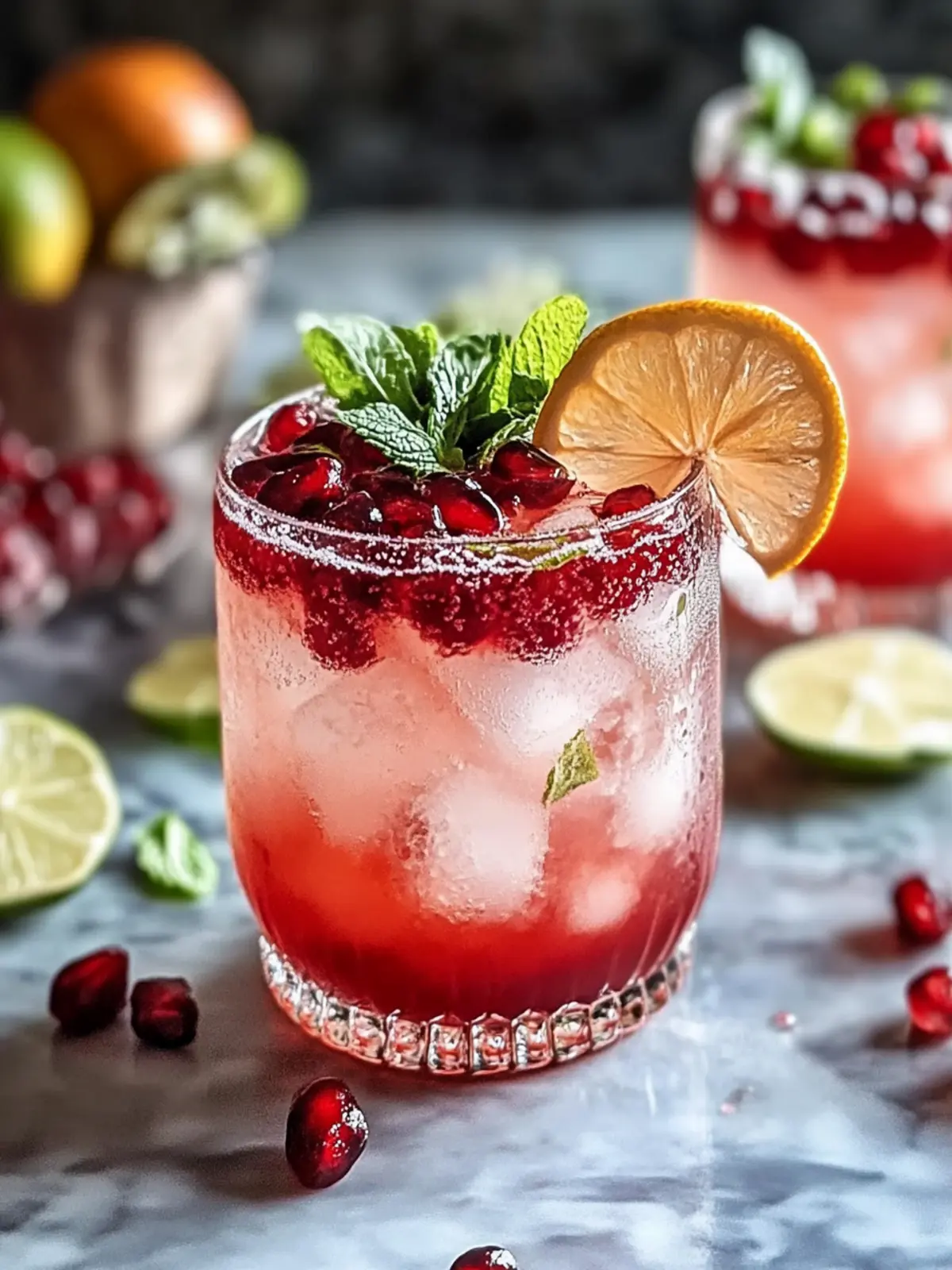 Zesty Spicy Granatapfel Ingwer Paloma für heiße Tage