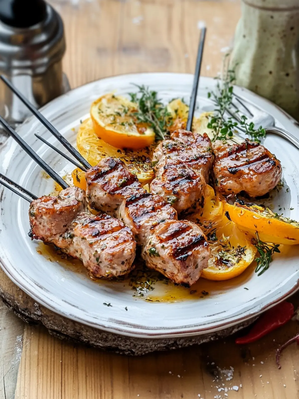 Grilled lamb chops with herb butter