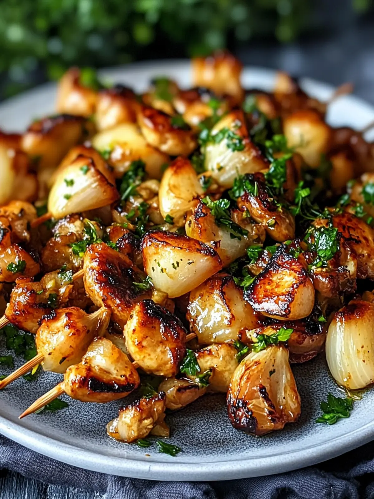 Grilled Brussels sprouts with chanterelles