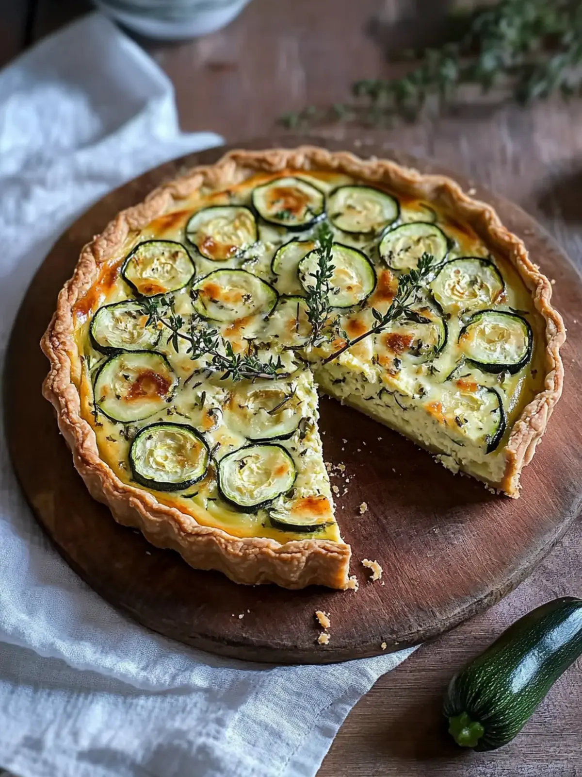 Herzhaftes Quiche Rezept mit Zucchini und Porree