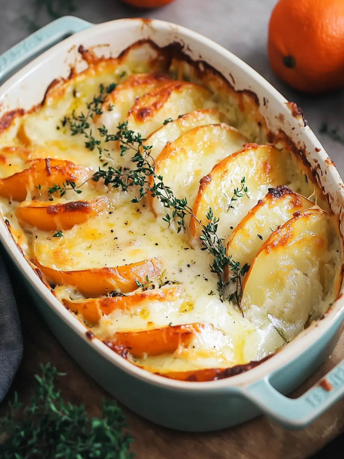 Kürbis-Kartoffel-Gratin