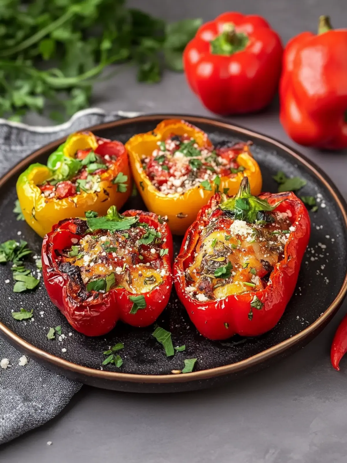 Gefüllte Paprika aus dem Airfryer