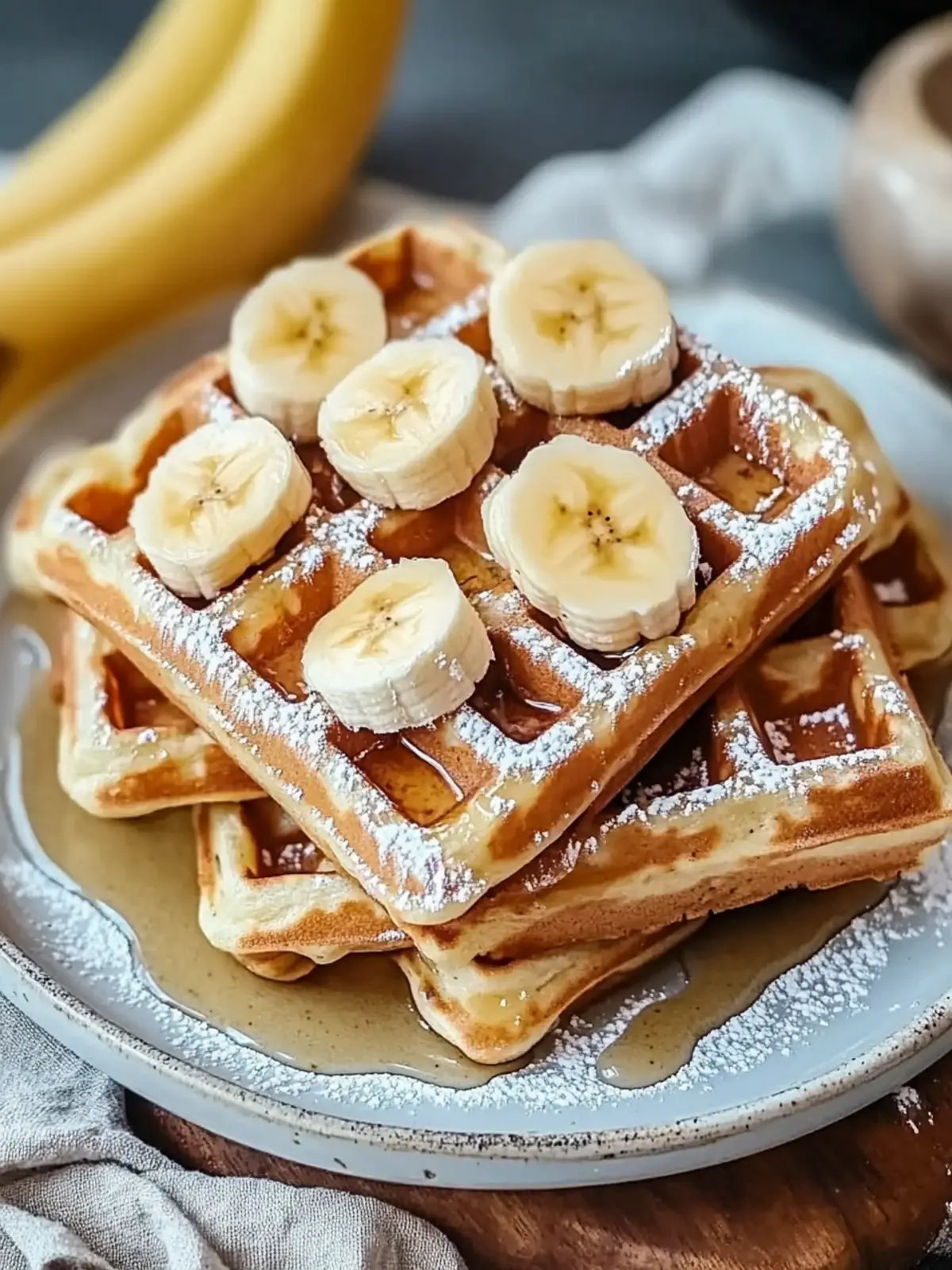 Bananen-Haferflocken-Waffeln
