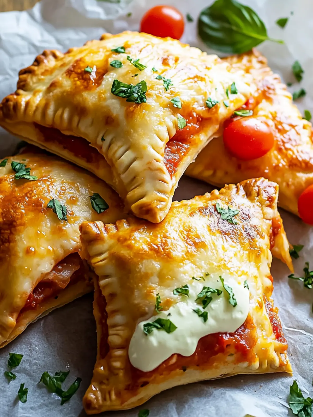Käse Pizzataschen