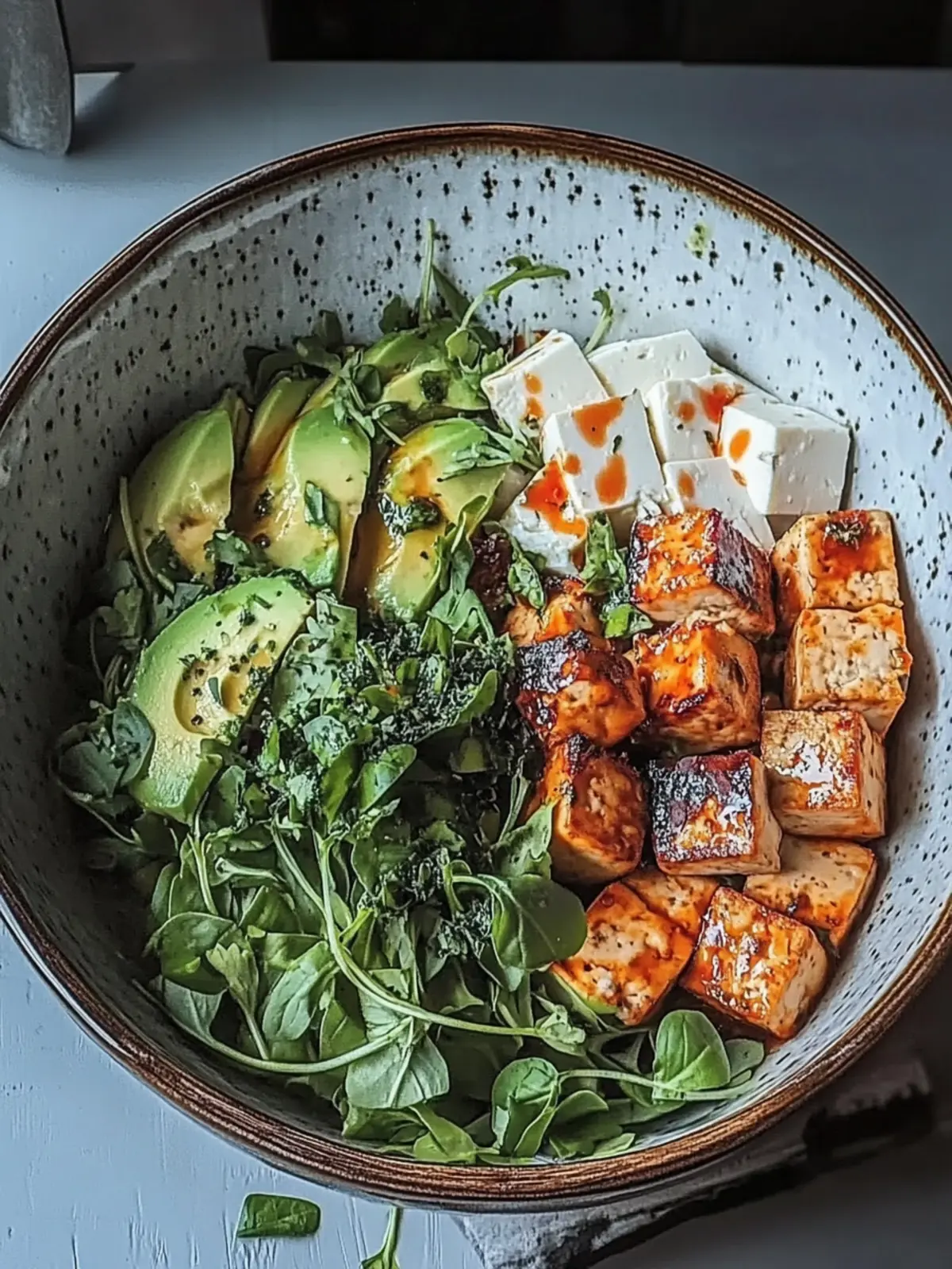Herzhafte Tofu Frühstücksschale