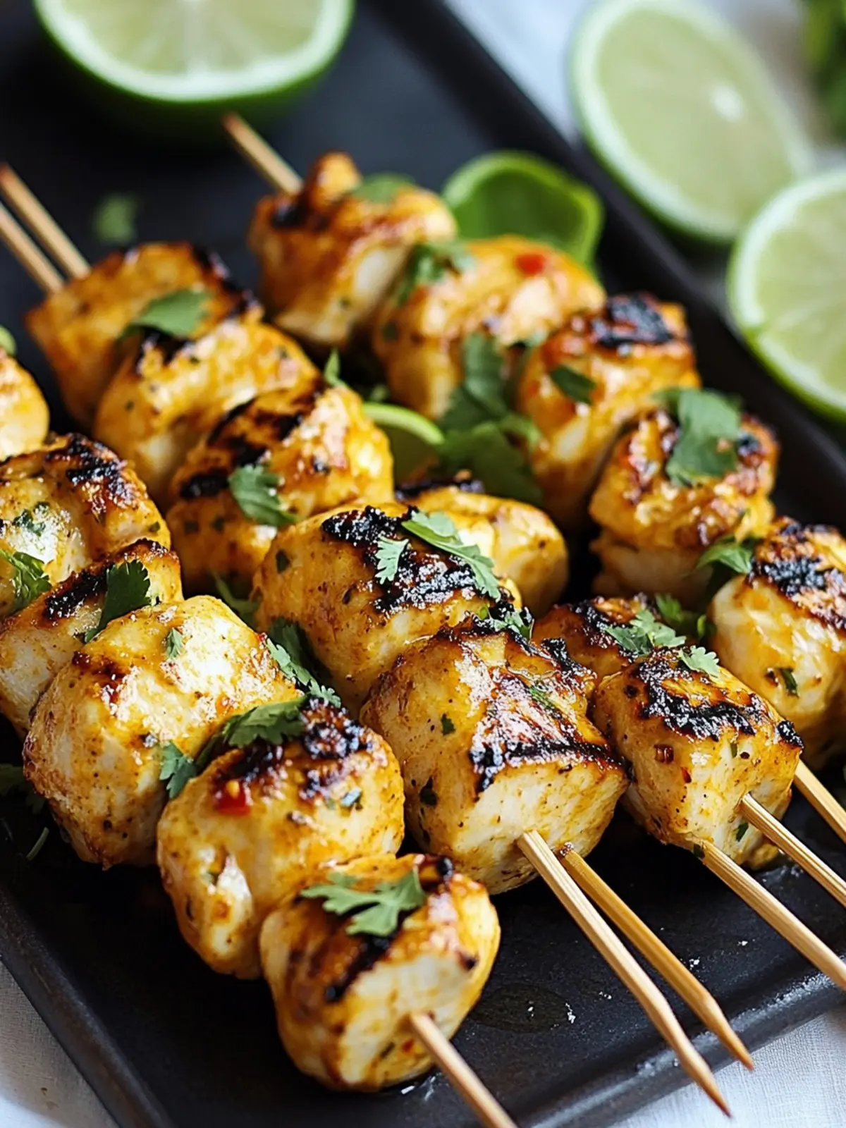 Grilled chicken skewers with chili-lime quick recipe