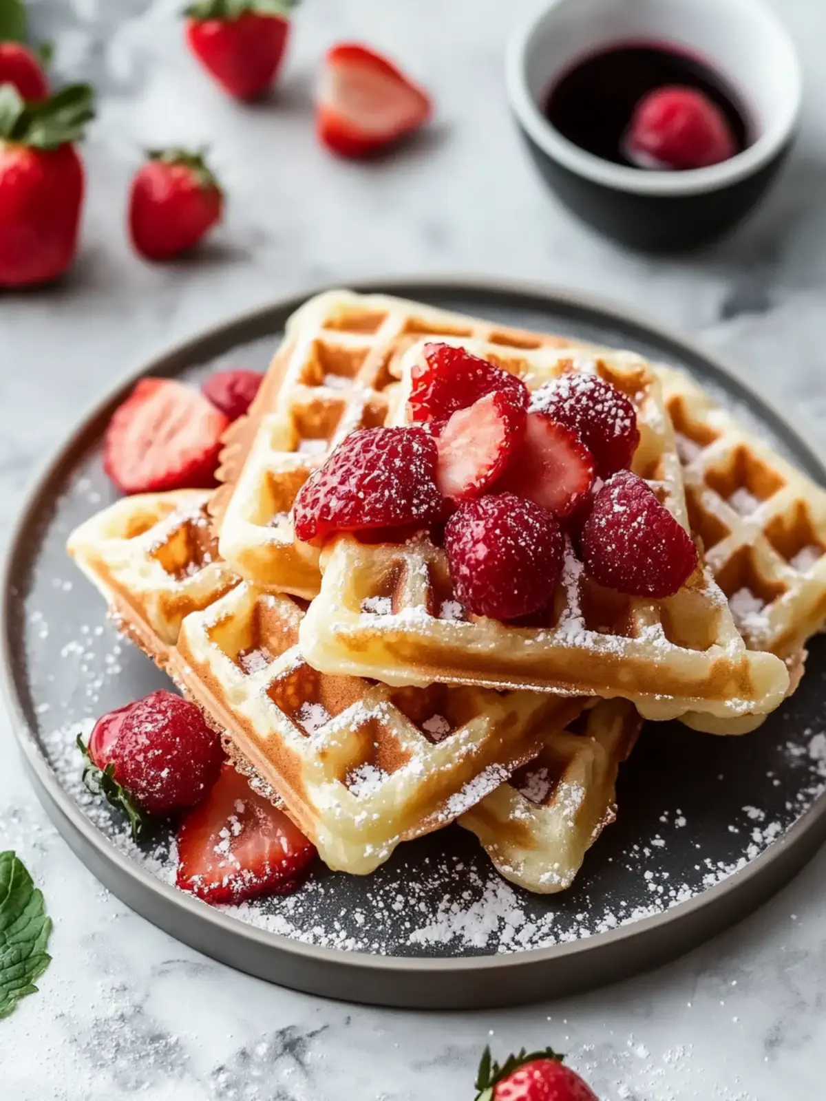 Rotvelours Marmorwaffeln