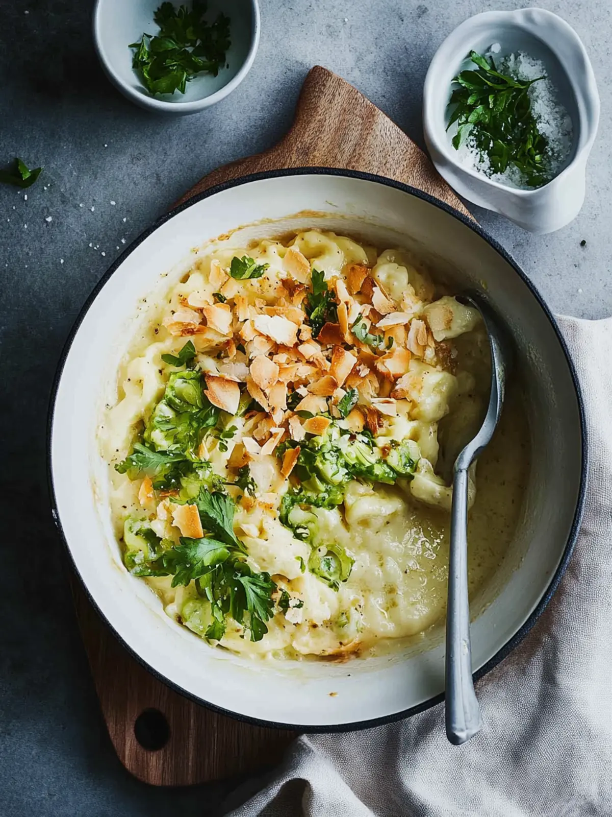 Spätzle casserole with cabbage