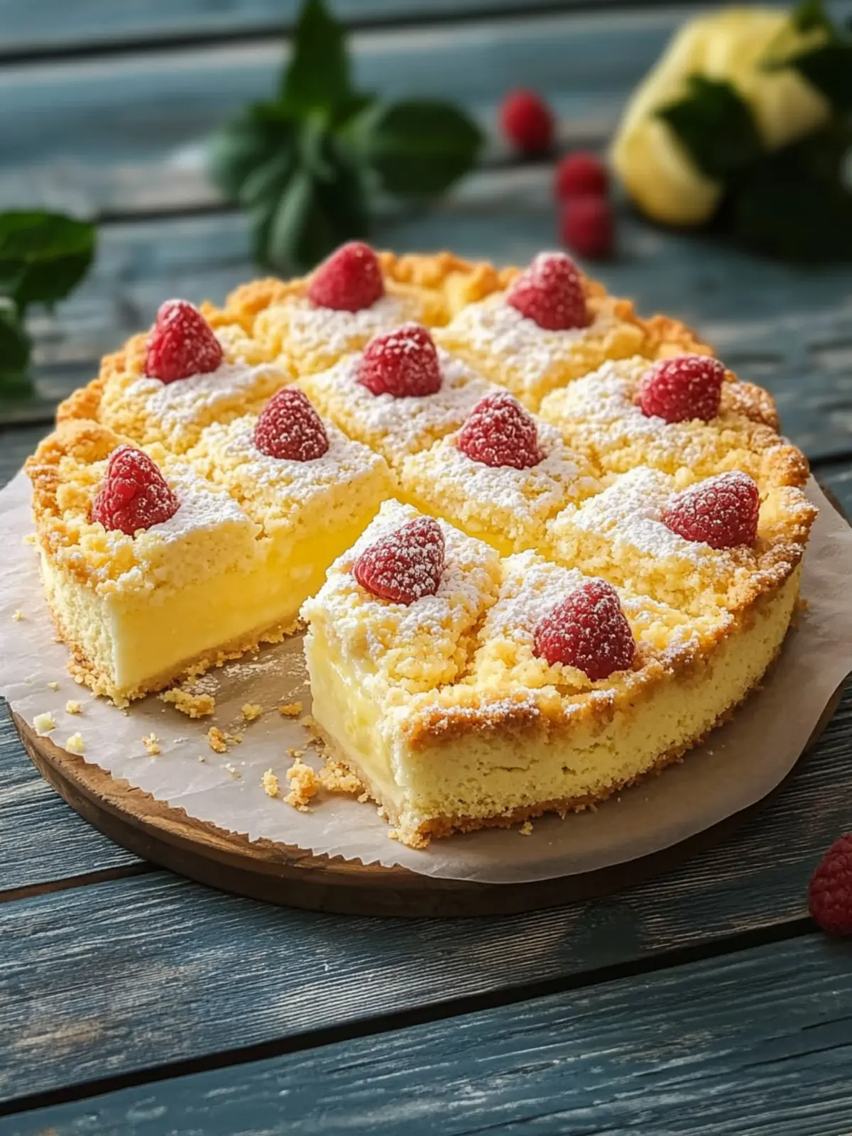 Puddingkuchen mit Streuseln