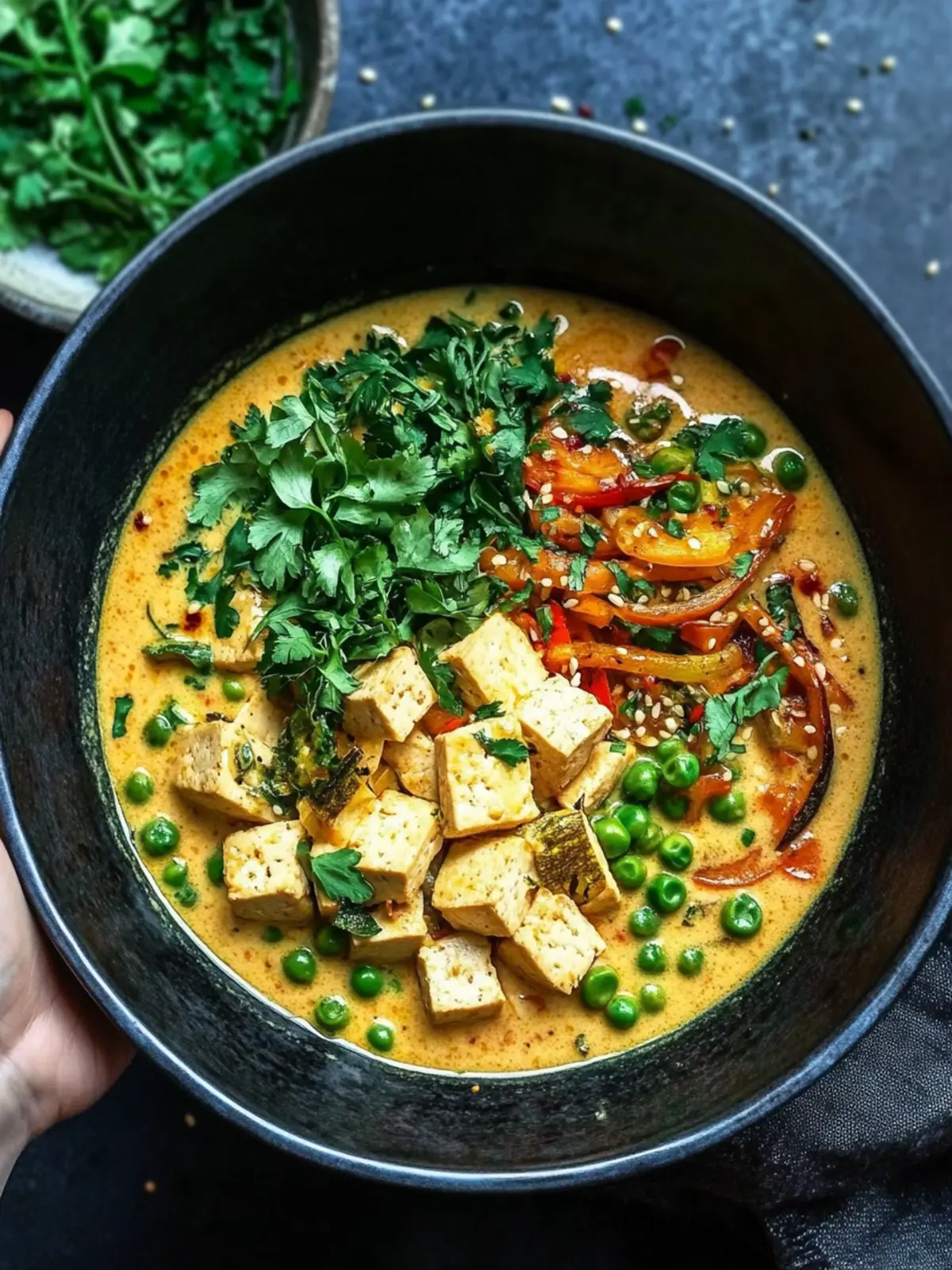 Tofu-Curry mit frischem Gemüse