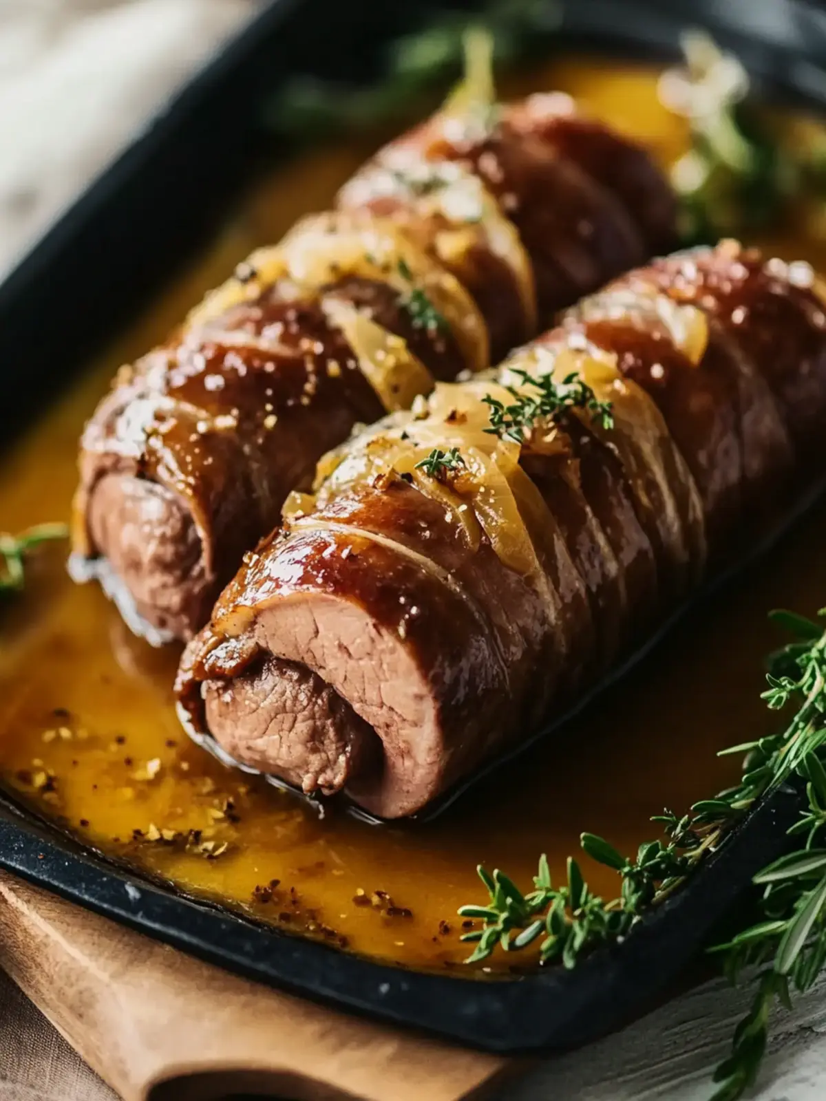 Rinderrouladen mit Senf und Gewürzgurken