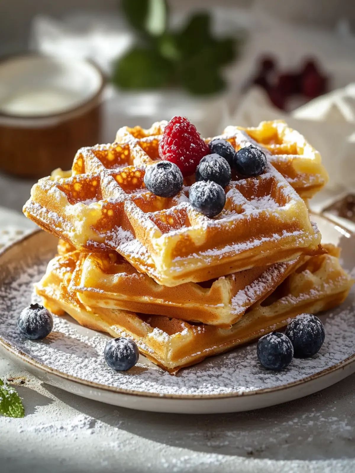 Knusprige Hefewaffeln