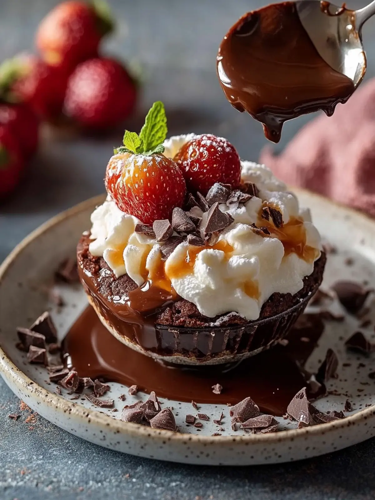 Schokoladen-Karamell-Sahne-Törtchen (Nie wieder matschiger Boden)