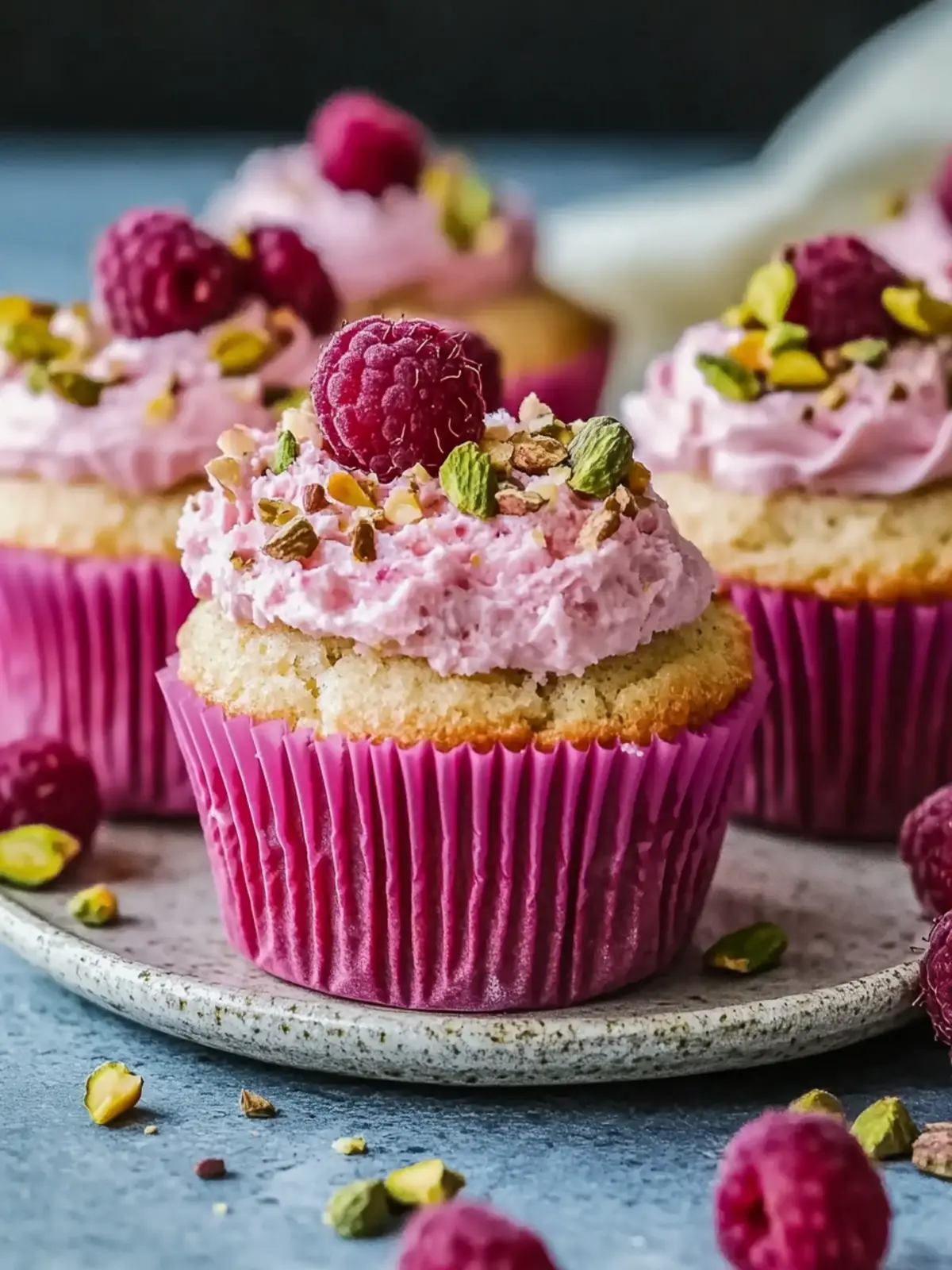 Fluffige Himbeer-Pistazien-Muffins