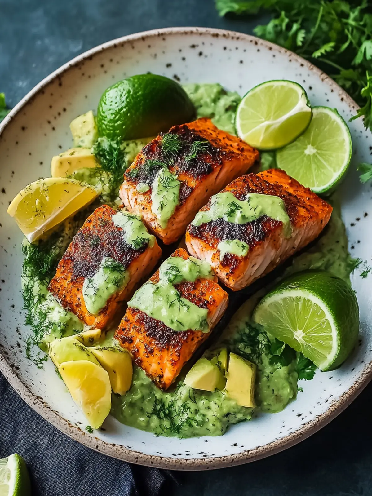 Cajun Lachs mit Avocado & Limette