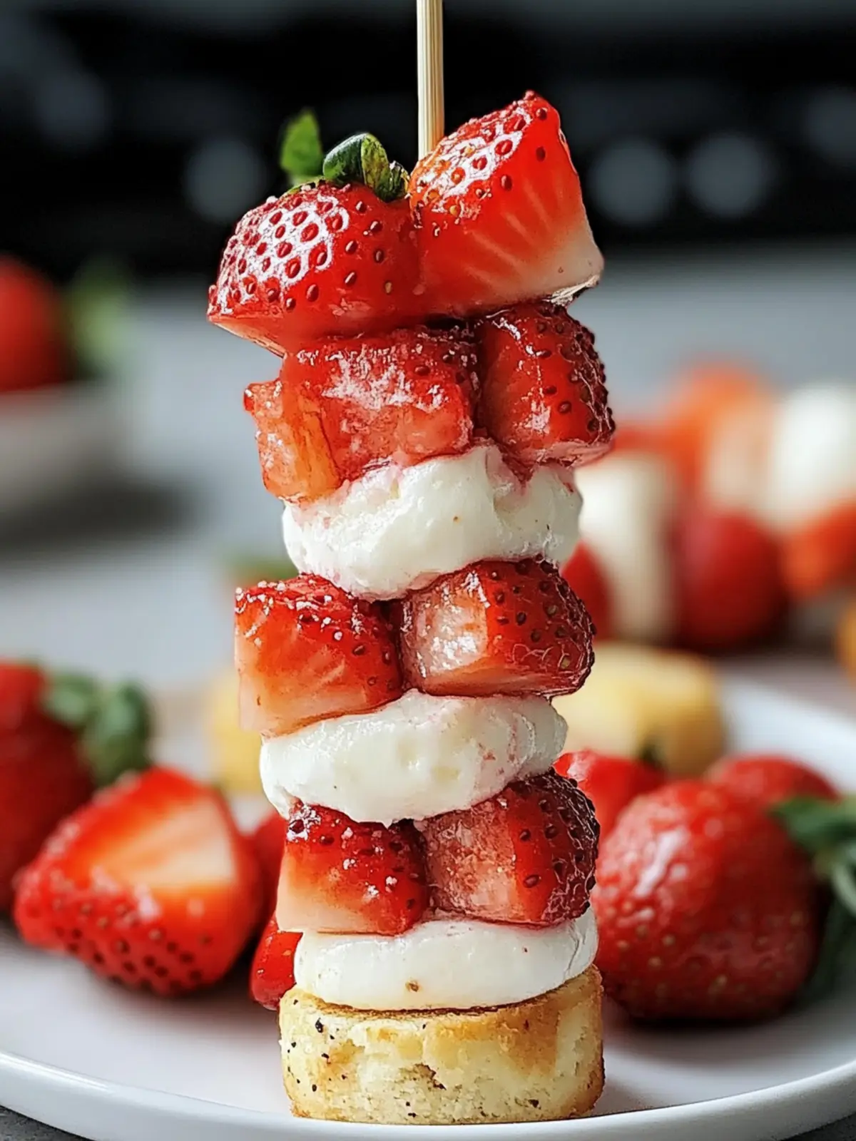 Erdbeer-Shortcake-Kabobs