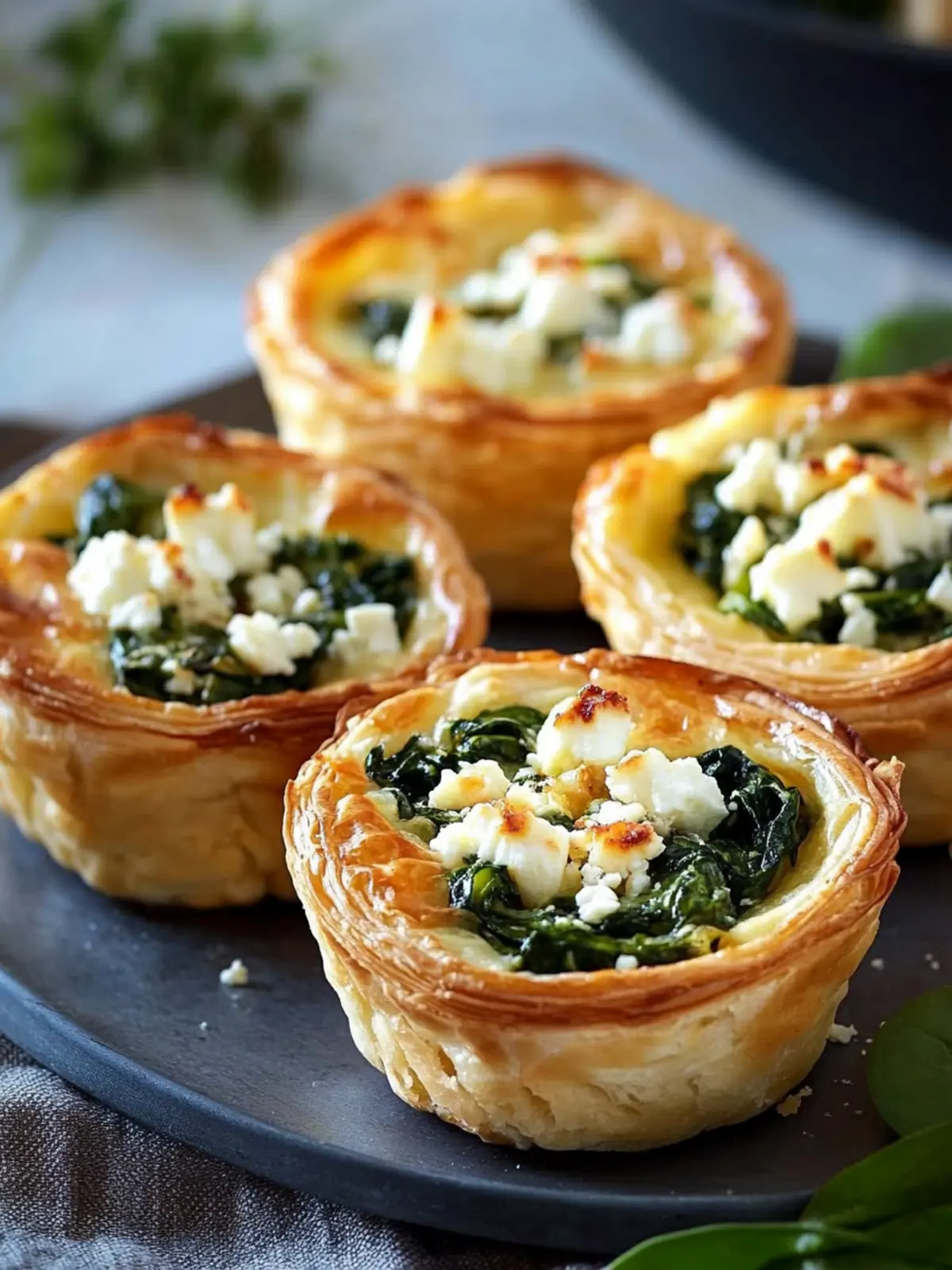 Mini-Quiches mit Spinat und Feta