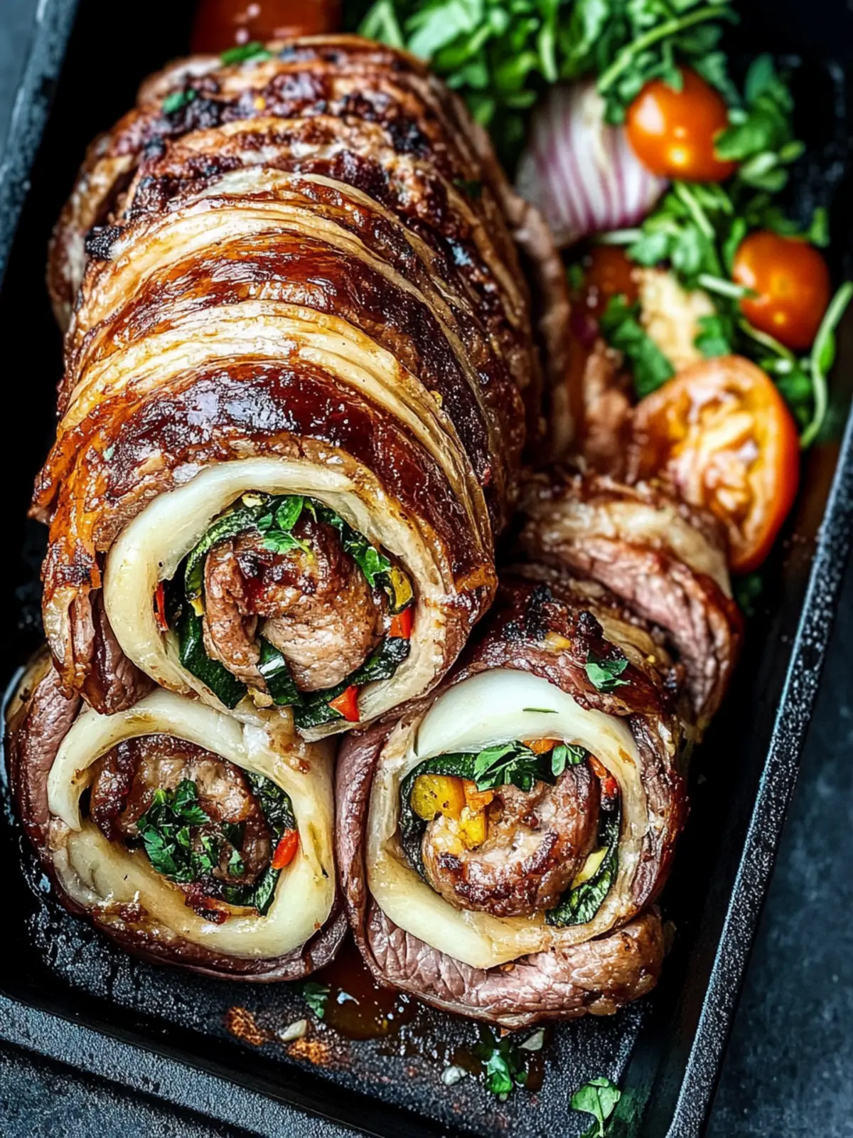 Tender beef roulades with vegetable filling – pure enjoyment