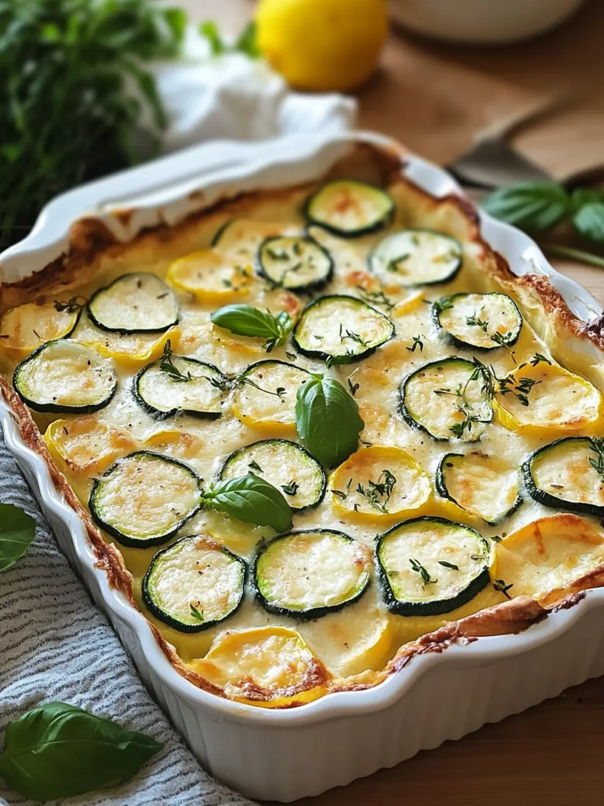Köstlicher Zucchiniauflauf mit Käse