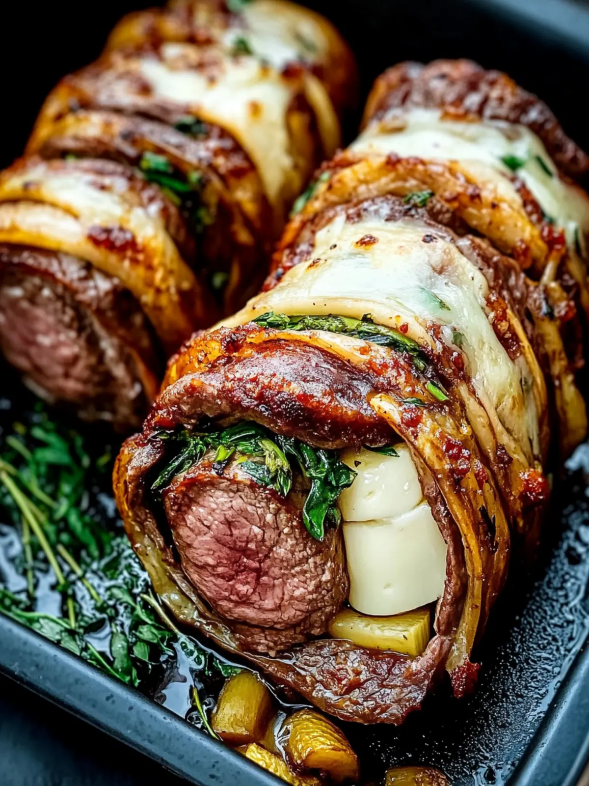 Tender beef roulades with vegetable filling – pure enjoyment