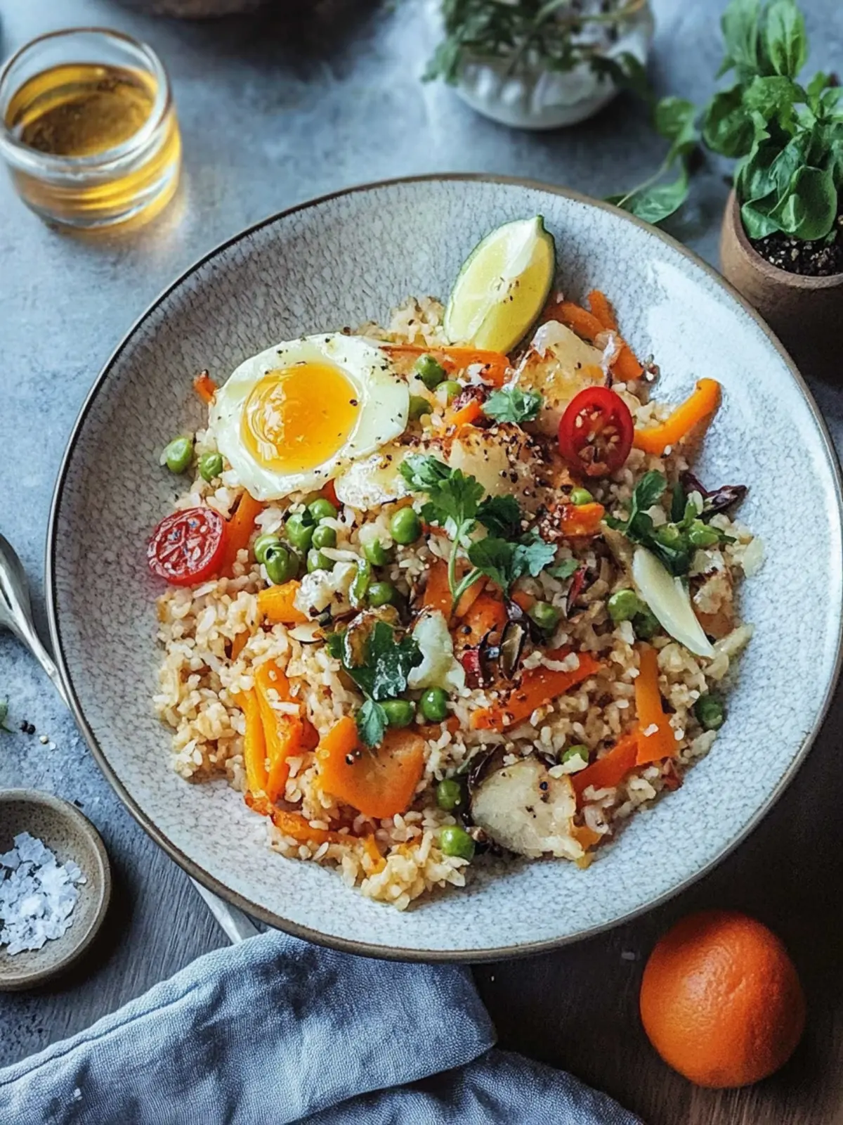 Fried rice with vegetables