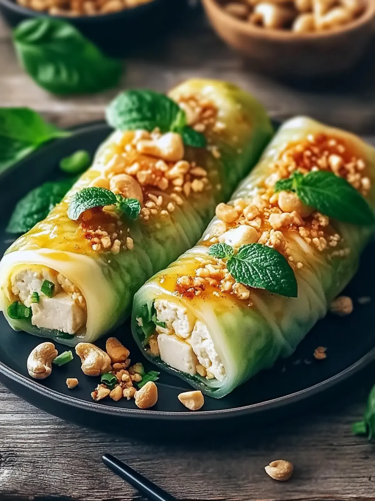 Vegane Kohlrouladen mit Tofu und Cashews ganz einfach