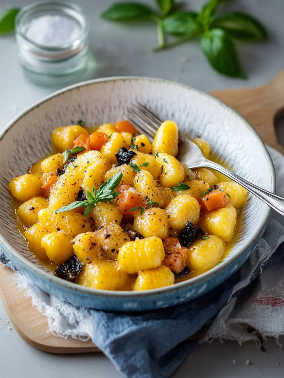Überbackene Gnocchi in Kürbissauce