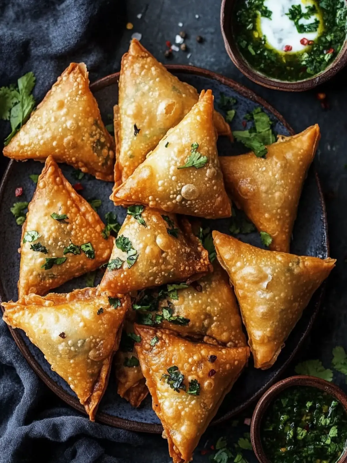 Würzige vegane Samosas