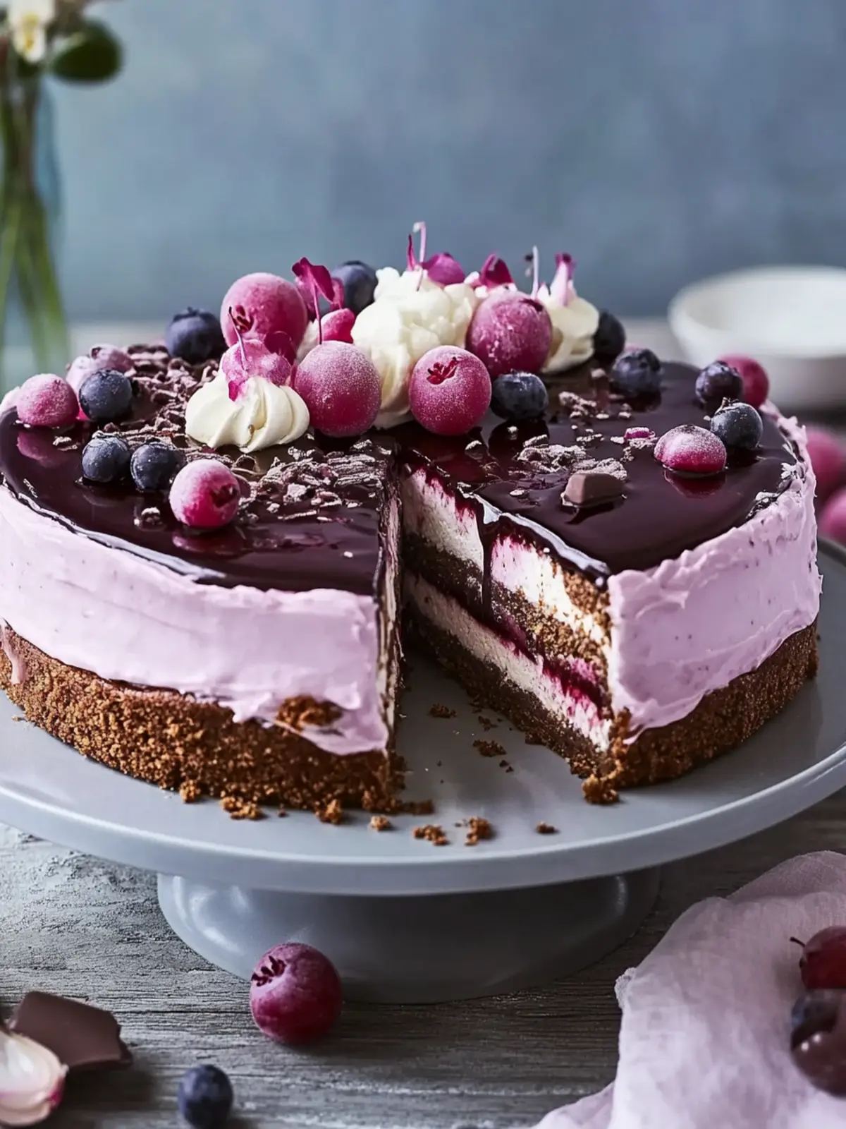 Ostertorte mit Kirschen und Schokolade