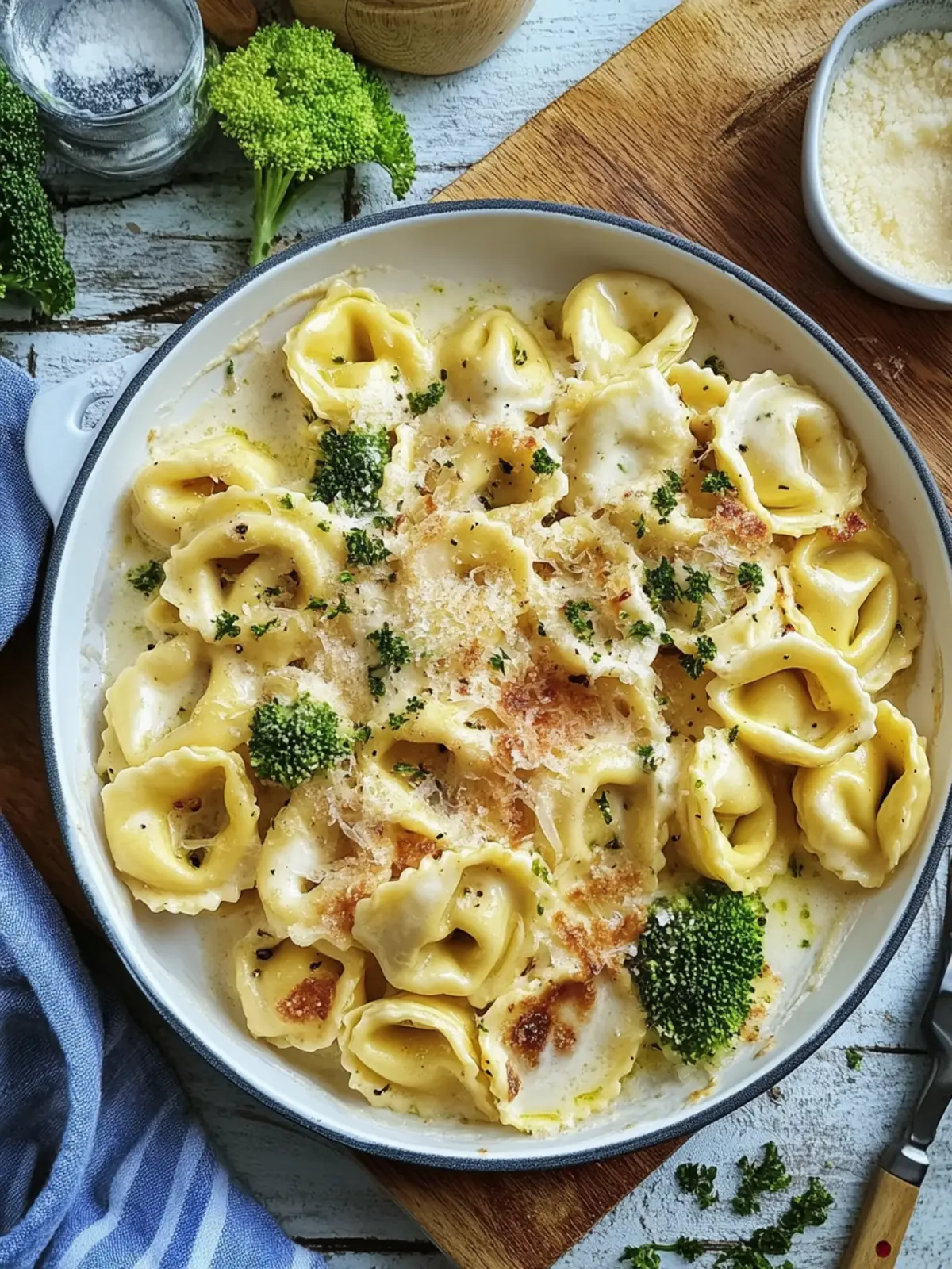 Tortellini Auflauf mit Sahnesoße
