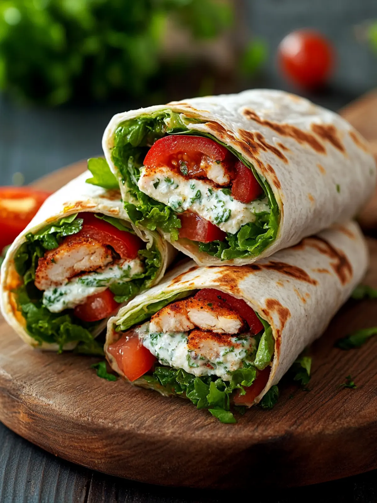 Hähnchen-Wraps mit Blitzsoße