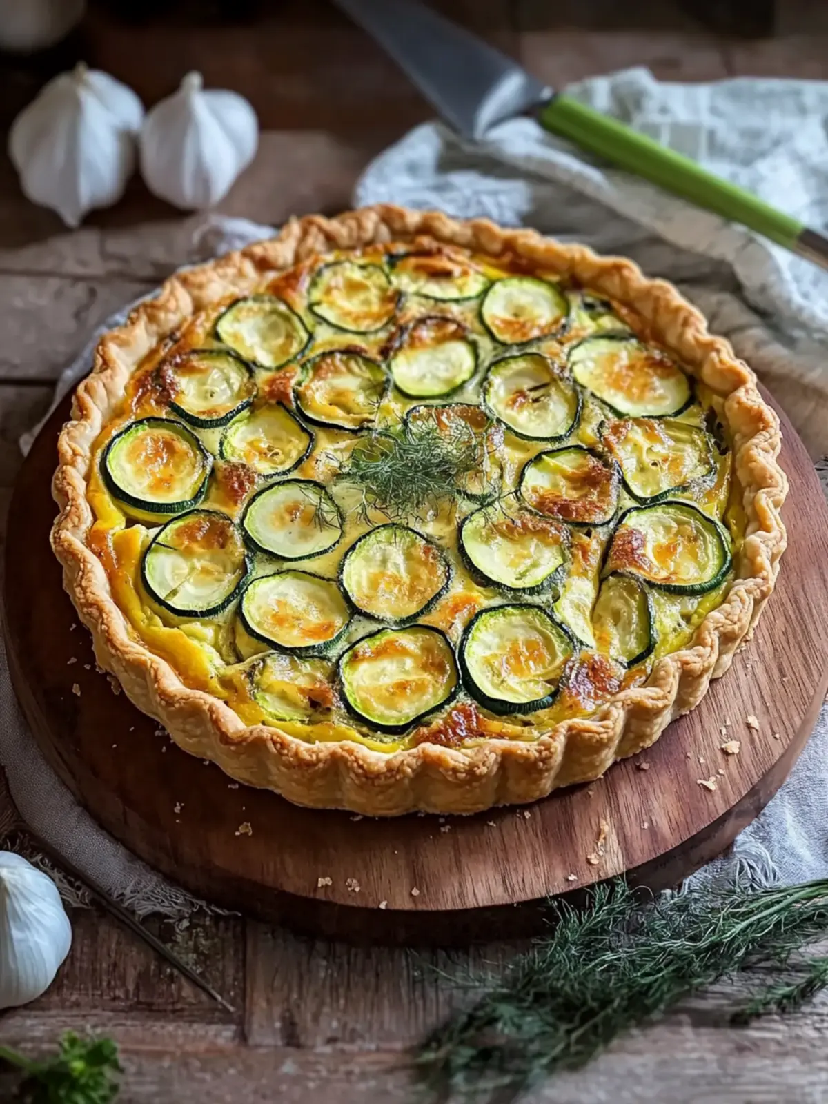 Herzhaftes Quiche Rezept mit Zucchini und Porree