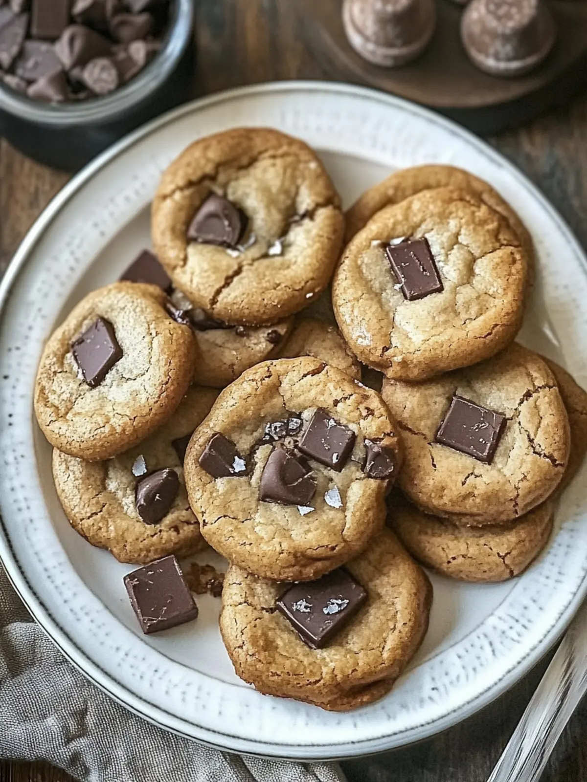 Schokoladenkekse mit brauner Butter