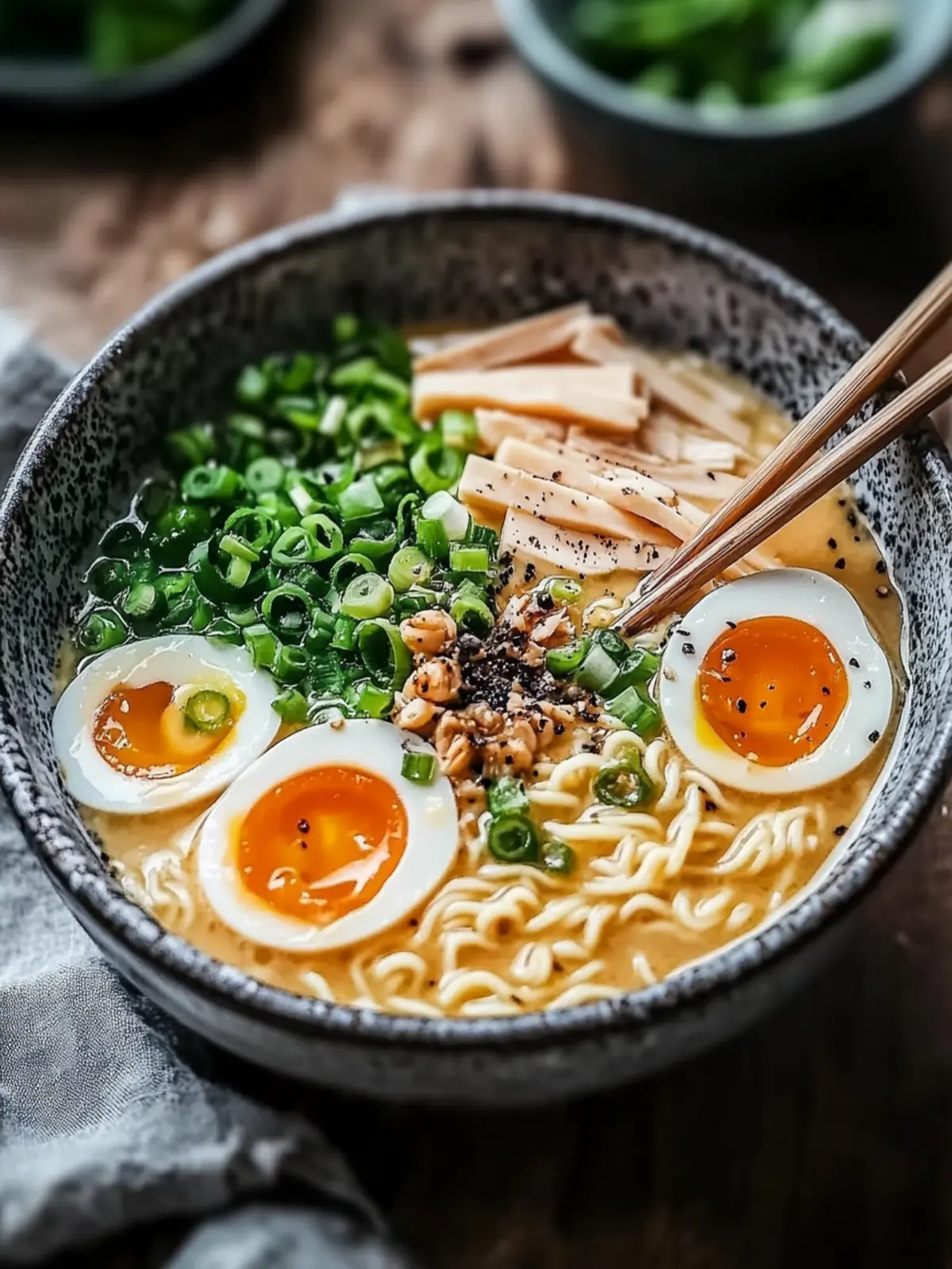 Hausgemachte Hähnchenramen