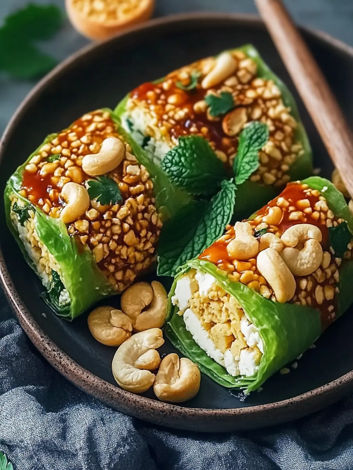 Vegane Kohlrouladen mit Tofu und Cashews ganz einfach